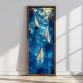 Wallity Pintura Decorativa en MDF con Marco 40 x 120 cm Multicolor